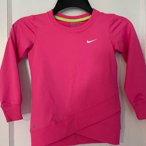 2 Nike dryfit sweatshirts—pink for school and orange for play!